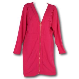 Charlotte Russe Plus Size Zip Front Bodycon Dress